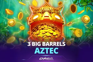 Playtech : 3 Big Barrels Aztec - HONEYSLOT777
